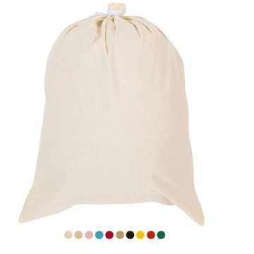 Wholesale custom eco-friendly heavy duty Printing Foldable Washing cotton canvas biodegradable laundry bag